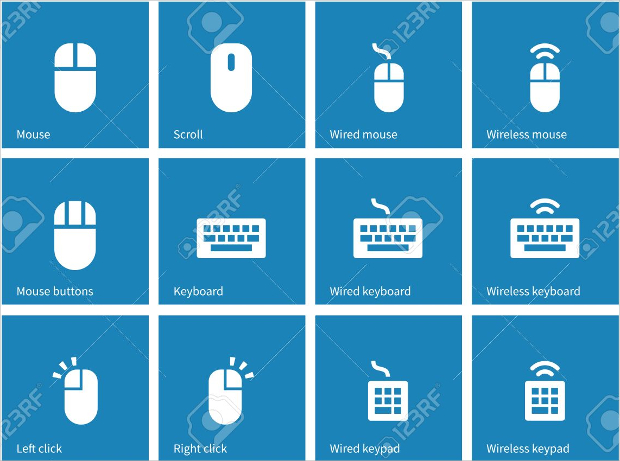 blue keyboard icons