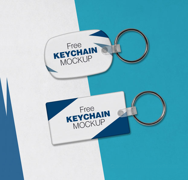 free keychain mockup