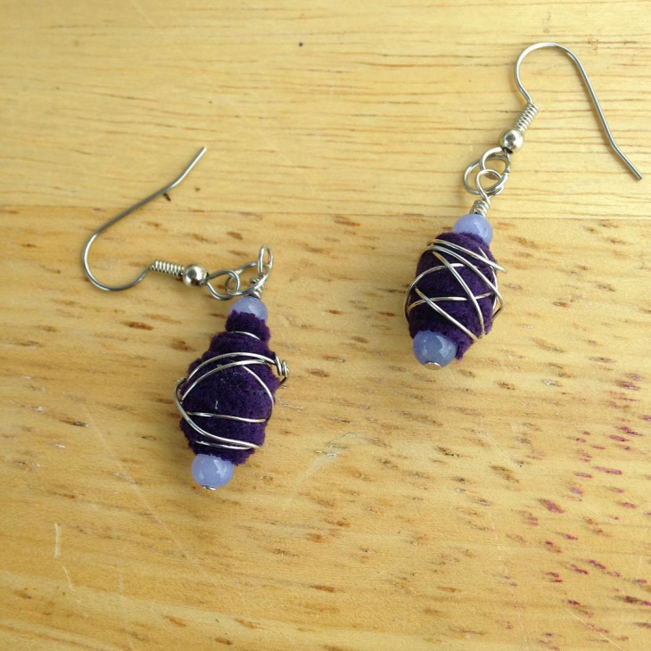 fabric wrapped earrings
