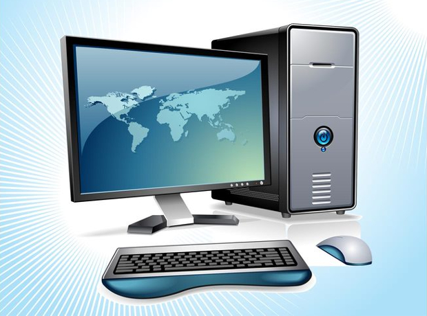 desktop computer vector