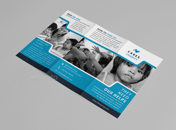 charity trifold brochure