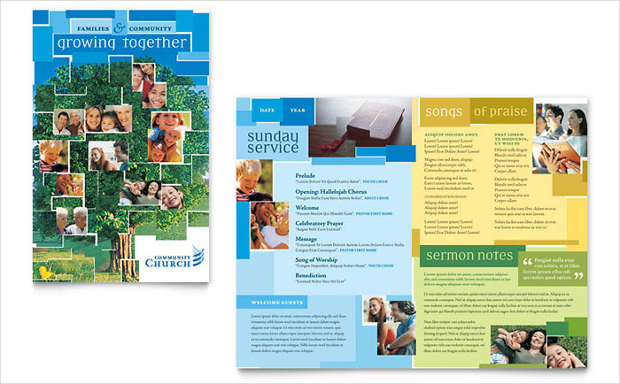 community church brochure template