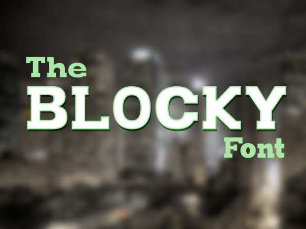 blocky font