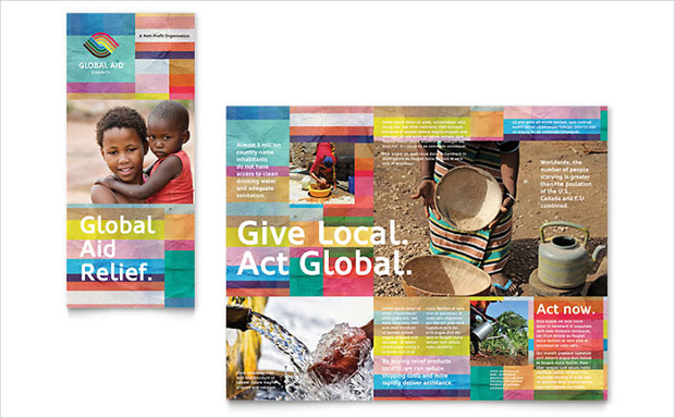 humanitarian aid organization brochure