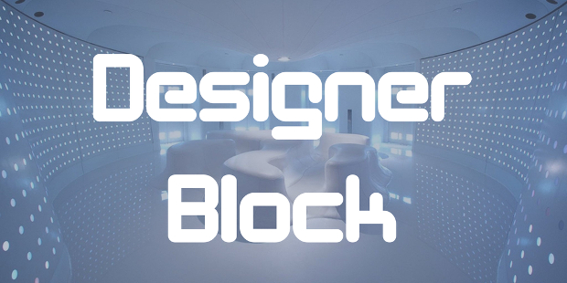 designer block font