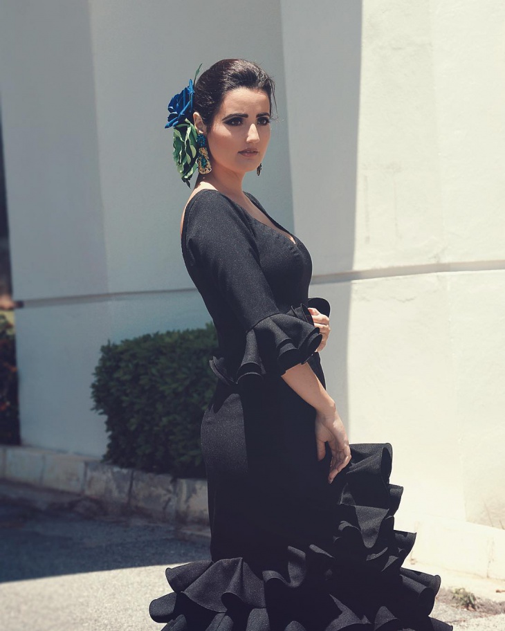 black flamenco dress