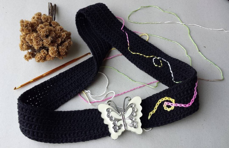 diy crochet belt design