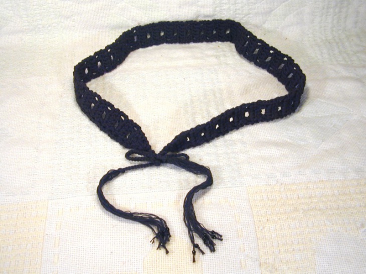 black color crochet belt