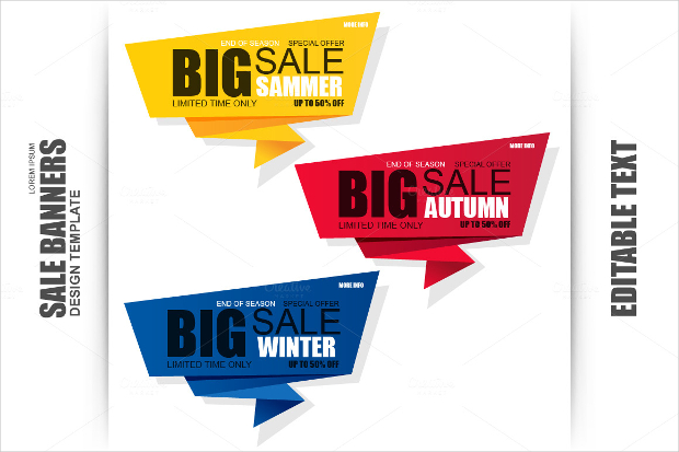 Set of Sale Banners