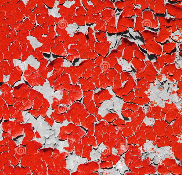 red peeling paint texture