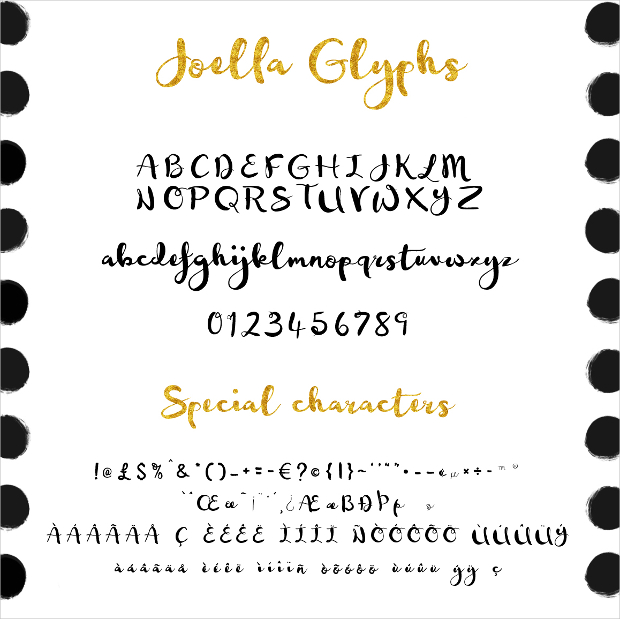 joella brush script font