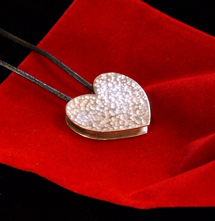 white heart pendant idea