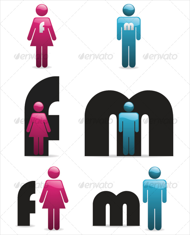 gender vector icons set