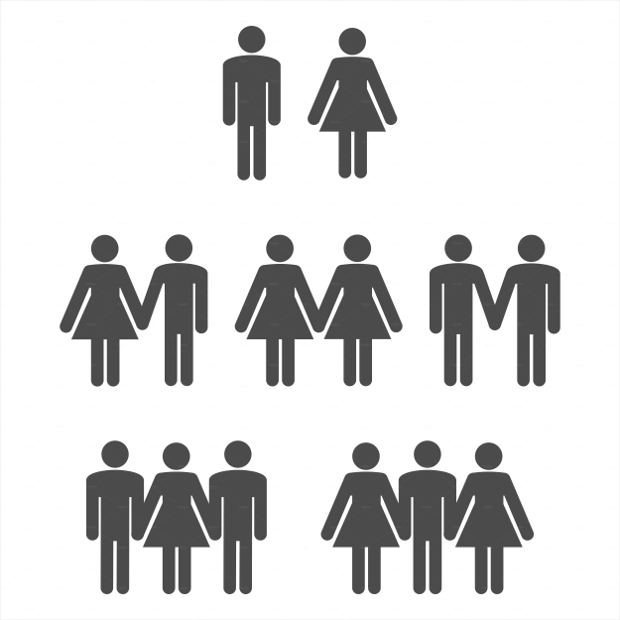 gender symbol vector icons