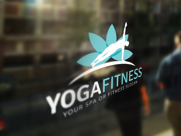 yoga and fitness logo