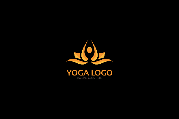 colorful yoga logo design