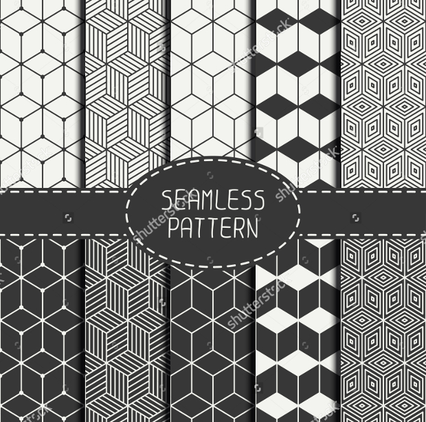 geometric seamless cube pattern