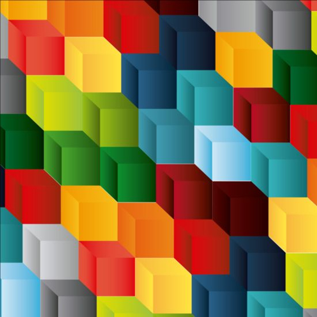 colored rubik cube pattern