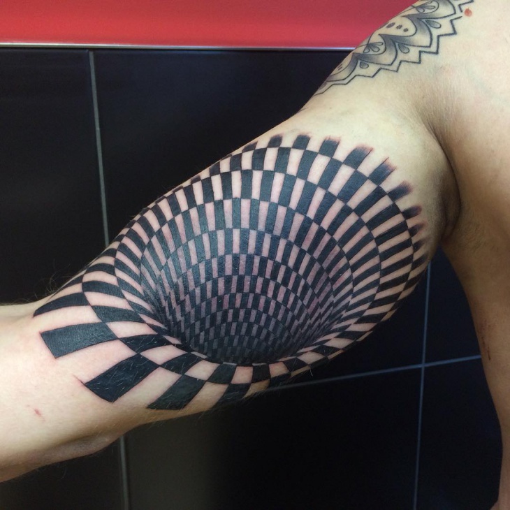 3d optical illusion tattoo
