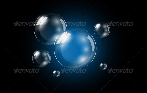 vector transparent soap bubble