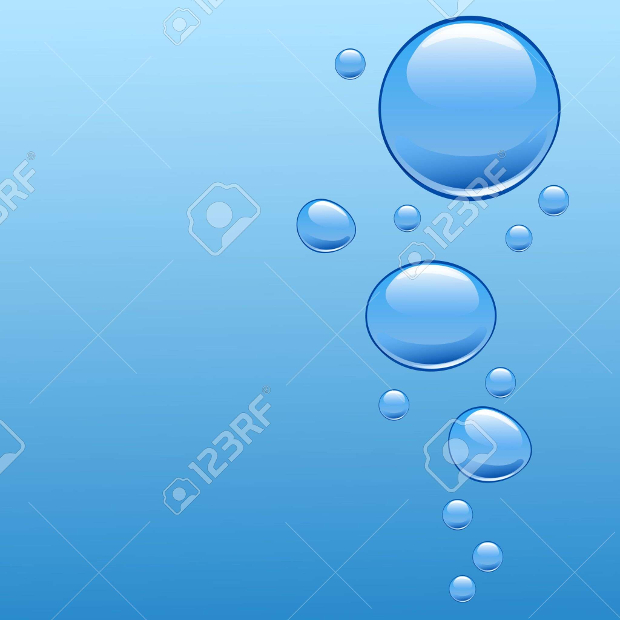 blue water with bubbles vector