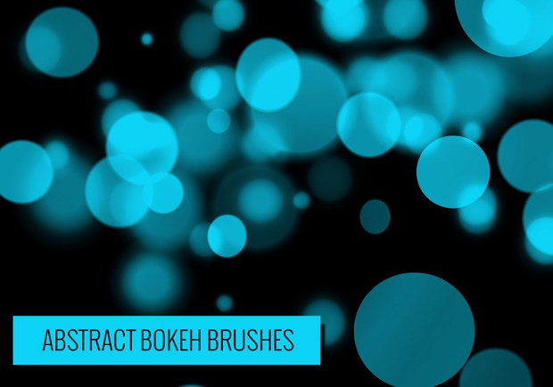 blue light bokeh brushes