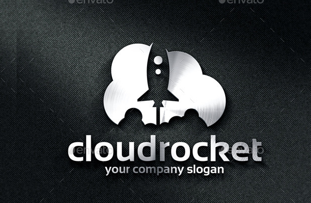 polygon cloud rocket logo