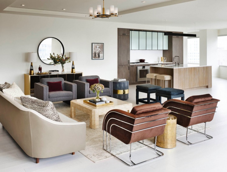 modern open kitchen living room 