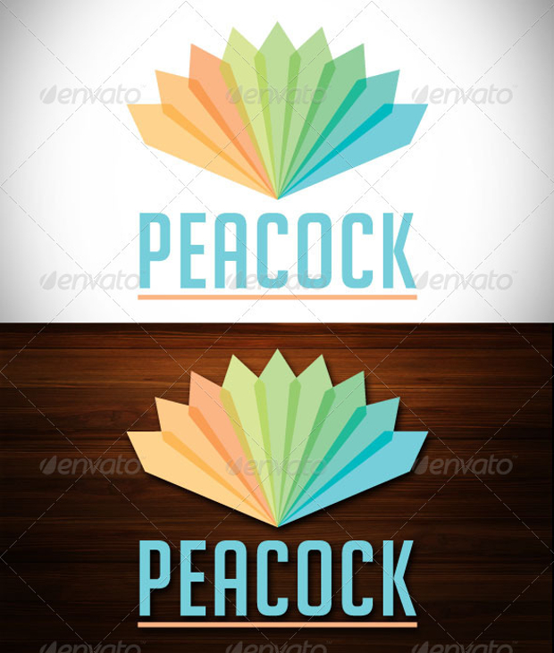 colorful peacock logo