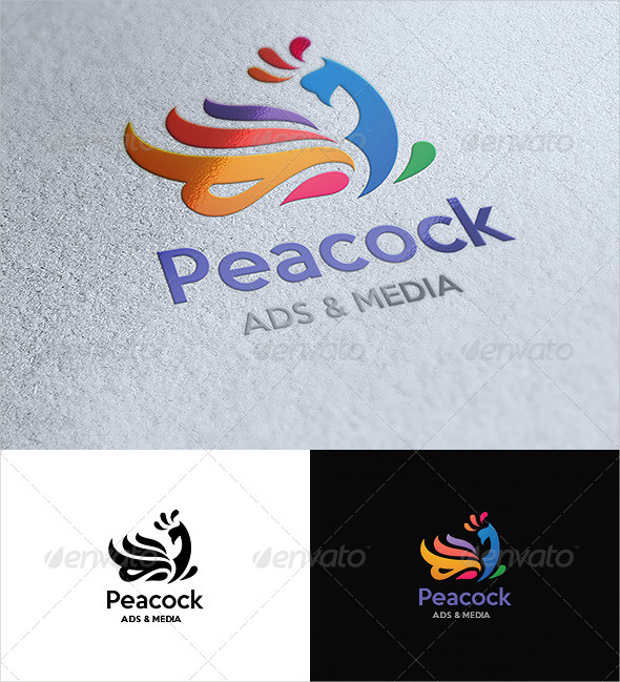 peacock art logo