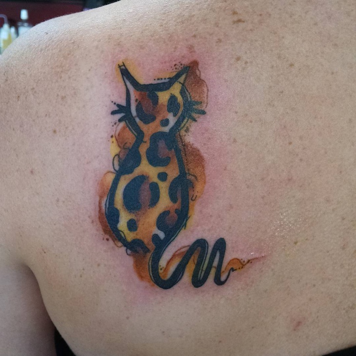 cat cheetah print tattoo