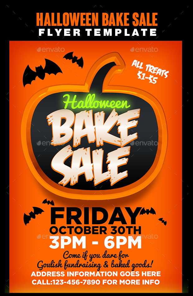 Halloween Bake Sale Flyer Template