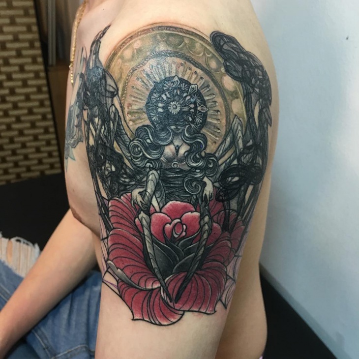 rose smoke tattoo
