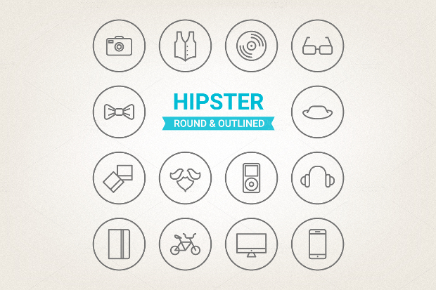 circle hipster icons