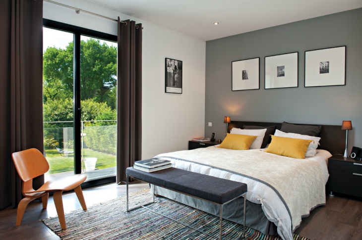 attractive gray bed design 
