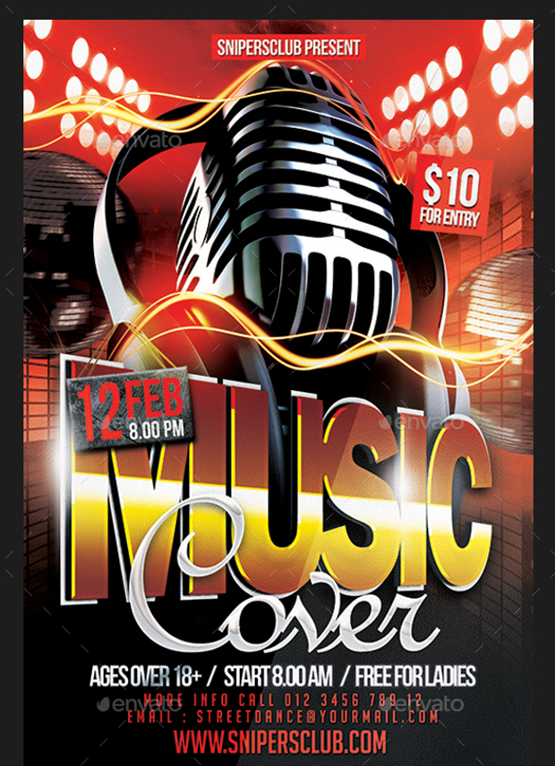 Music Audition Flyer Template