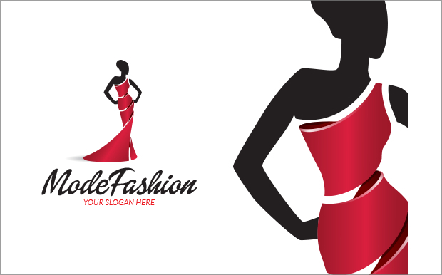fashion model dress logo design