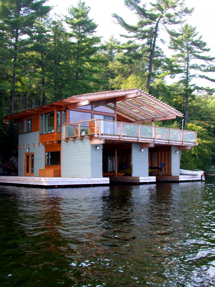 floating boat house design