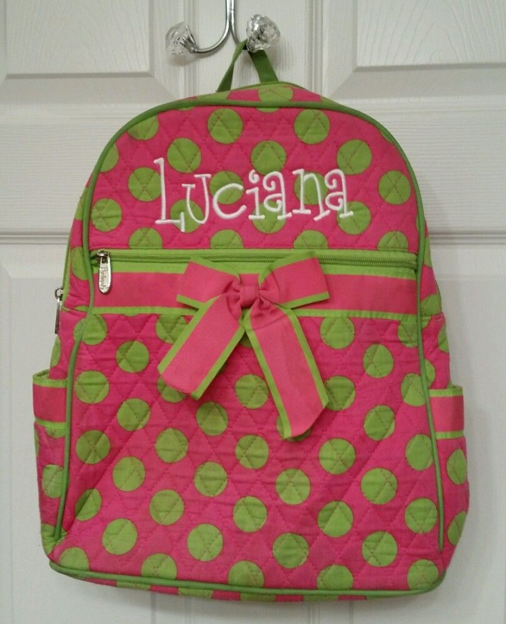 quilted polka dot backpack