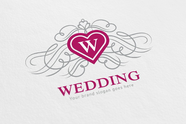 wedding heart logo