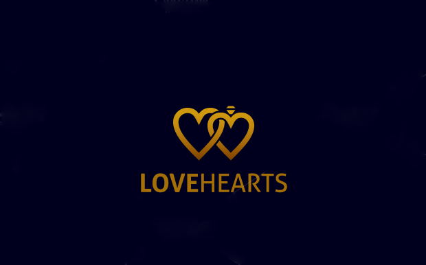 love hearts wedding logo