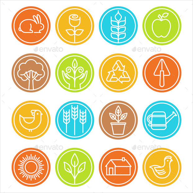 farm and agriculture icons