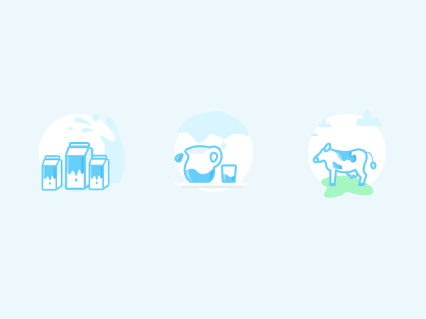 dairy farm icons