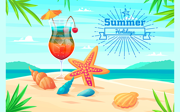 summer holidays vector illustration 