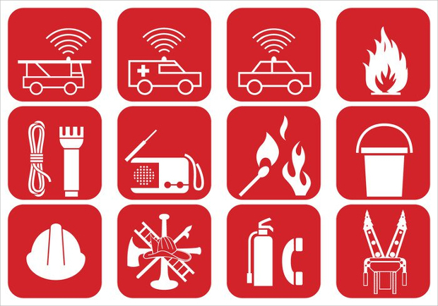 safety and emergency brush icons