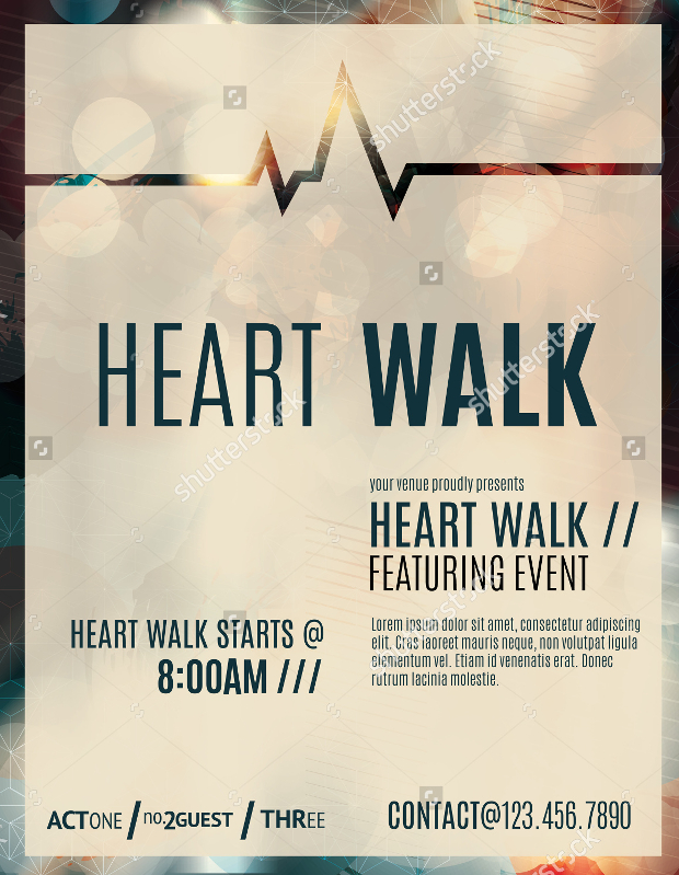 Heart Walk Fundraiser Flyer