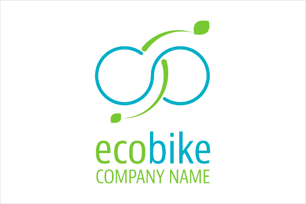 eco bicycle logo design