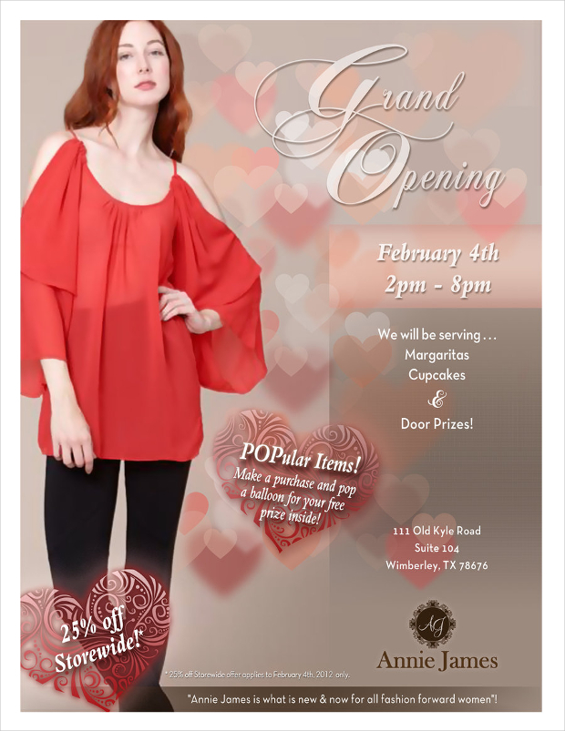 boutique grand opening flyer