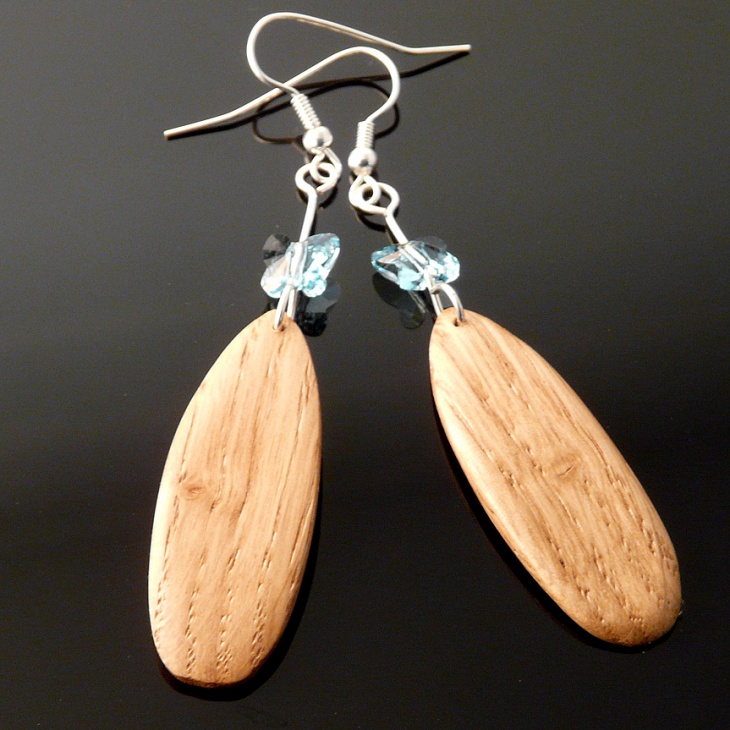 leaf wooden jewelry