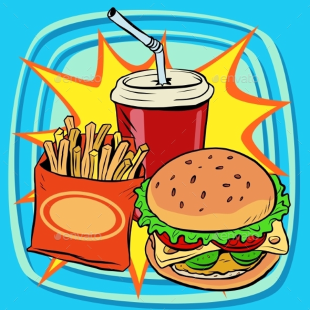 fast food vector burger